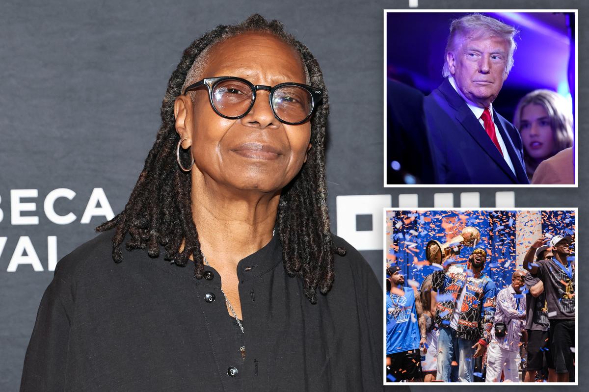 O apresentador do 'The View', Whoopi Goldberg, expressa apoio à visita dos Knicks a Trump: 'Quero que todos aqueles homens negros estejam em nossa casa'