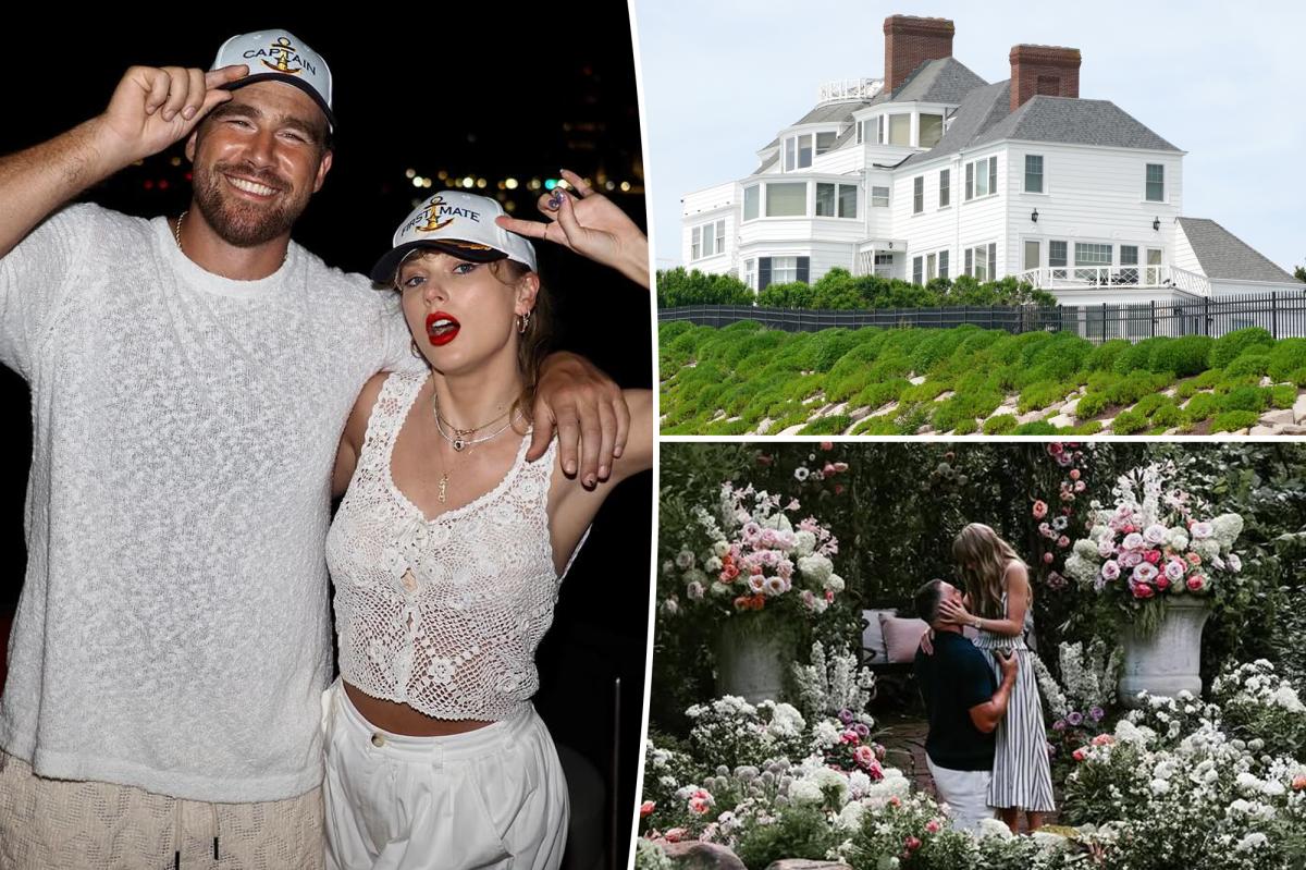 SUV preto visto saindo da casa de Taylor Swift em Rhode Island em meio a uma possível festa de despedida de solteira